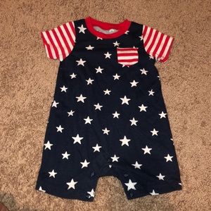 Patriotic Fourth of July Baby Romper 6-9 months